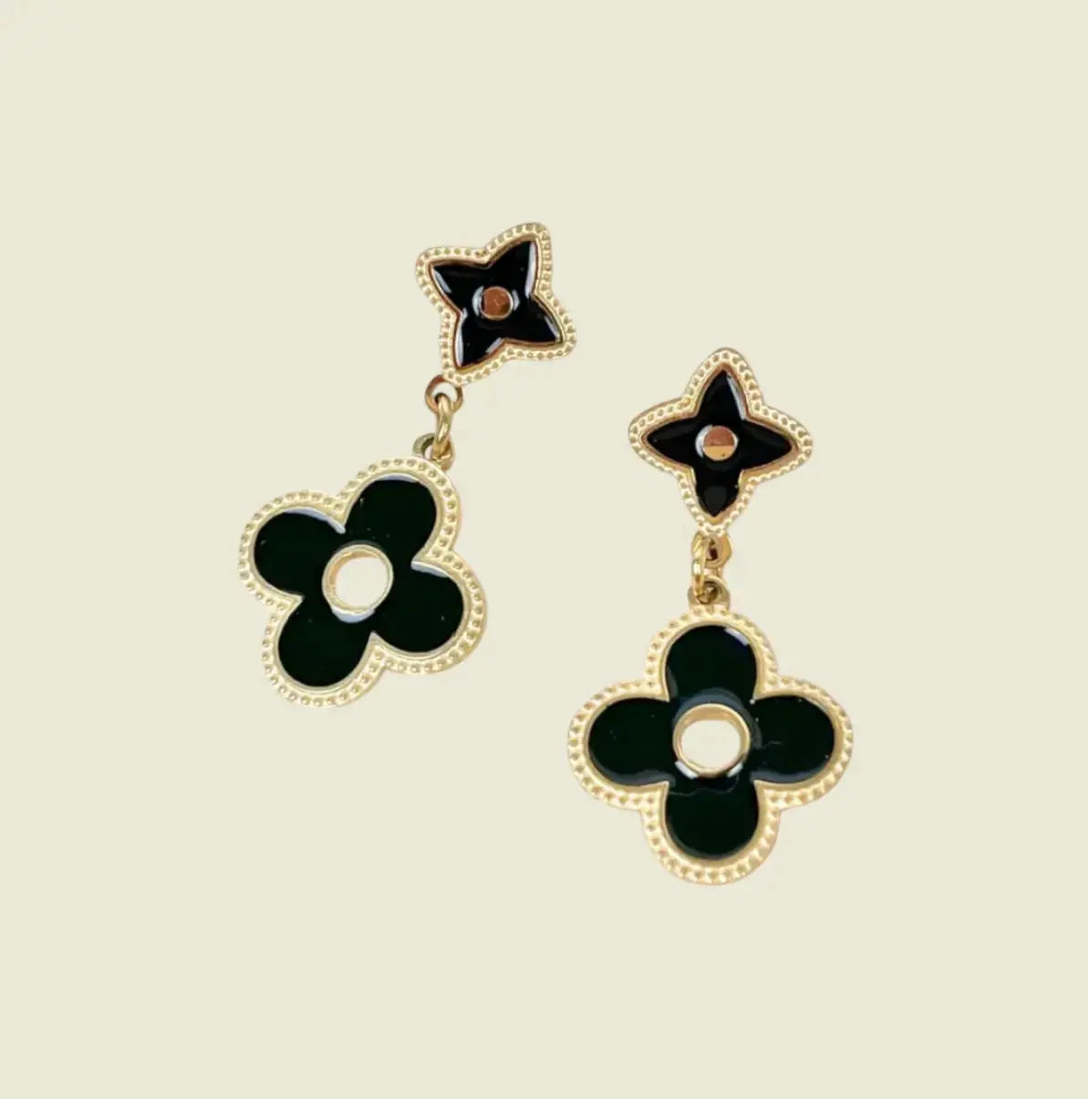 Boucles d'oreilles Trèfle Jade – nacre Harmony & Senteur