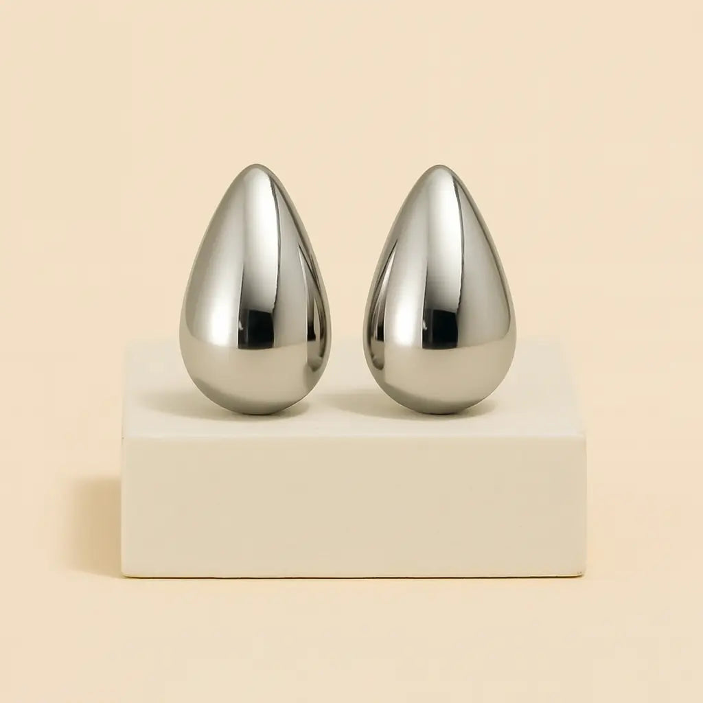 boucles d'oreilles Elise en acier inoxydable argenté