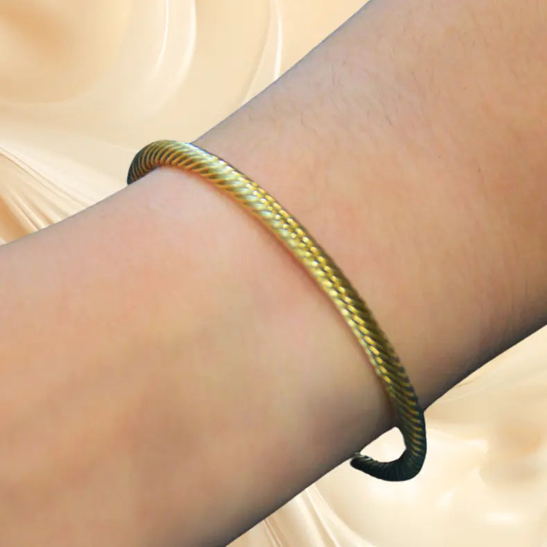 Bracelet Mirô – Doré, rainuré - Harmony & Senteur