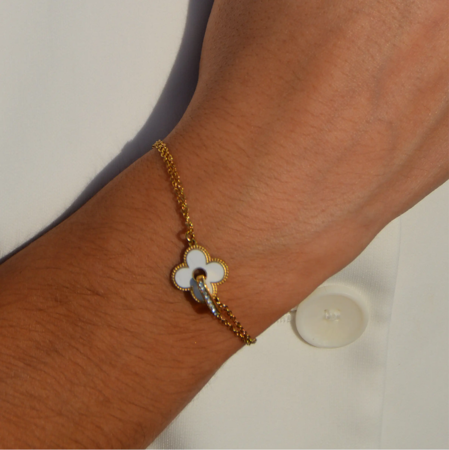 Bracelet Trèfle Jade - Souple - Harmony & Senteur