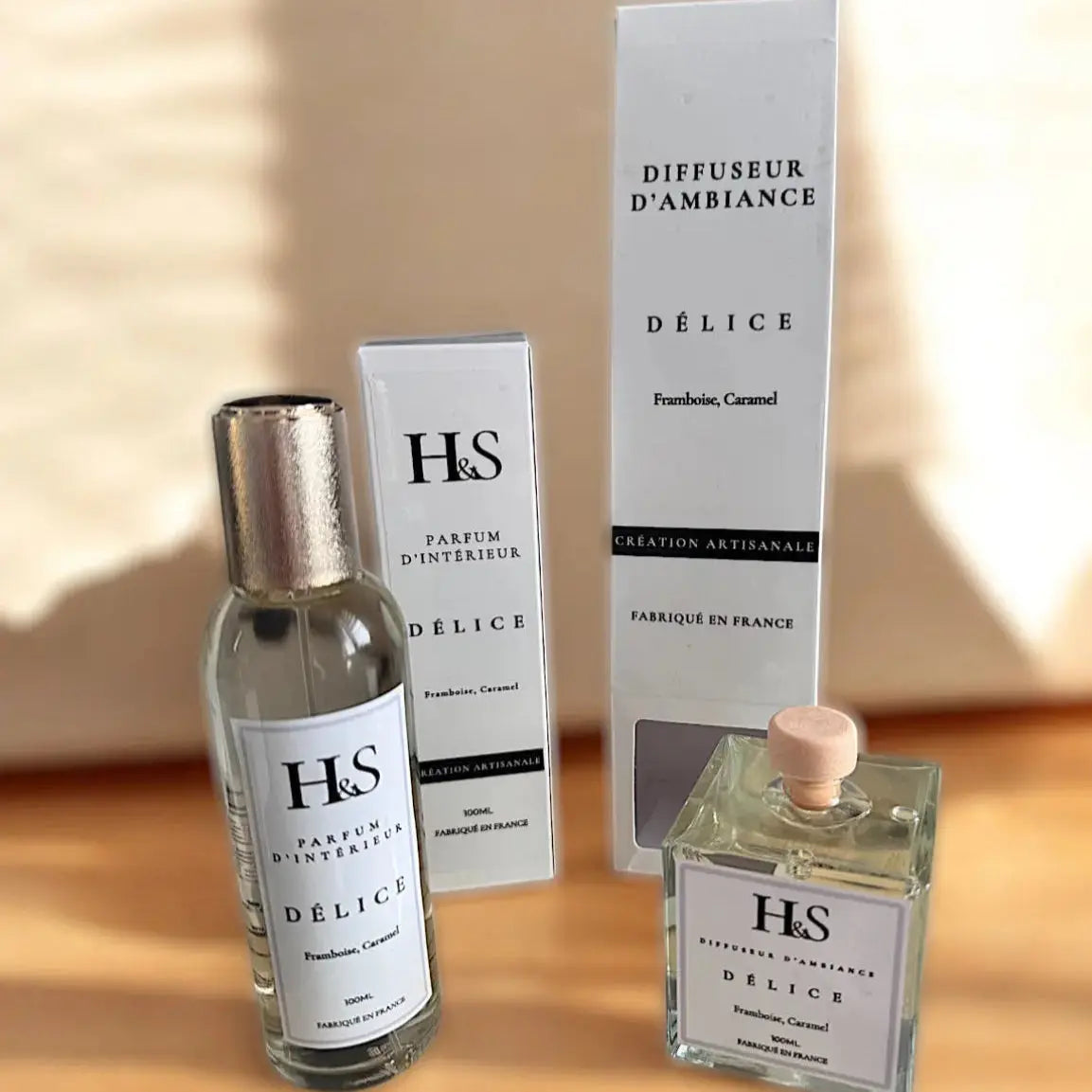 Parfum d'ambiance DÉLICE-Framboise, Caramel-100ml