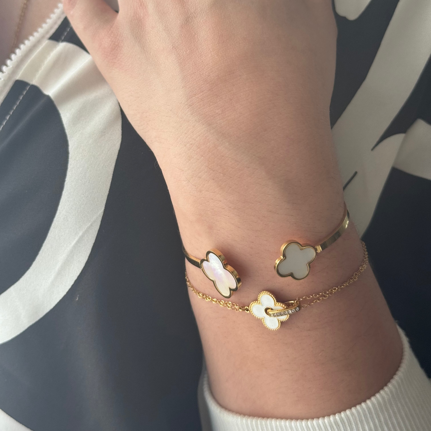 Bracelet Trèfle Jade - Souple - Harmony & Senteur