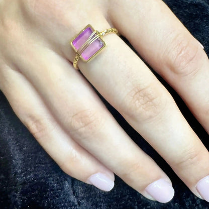 Bague Alana -Quartz rose