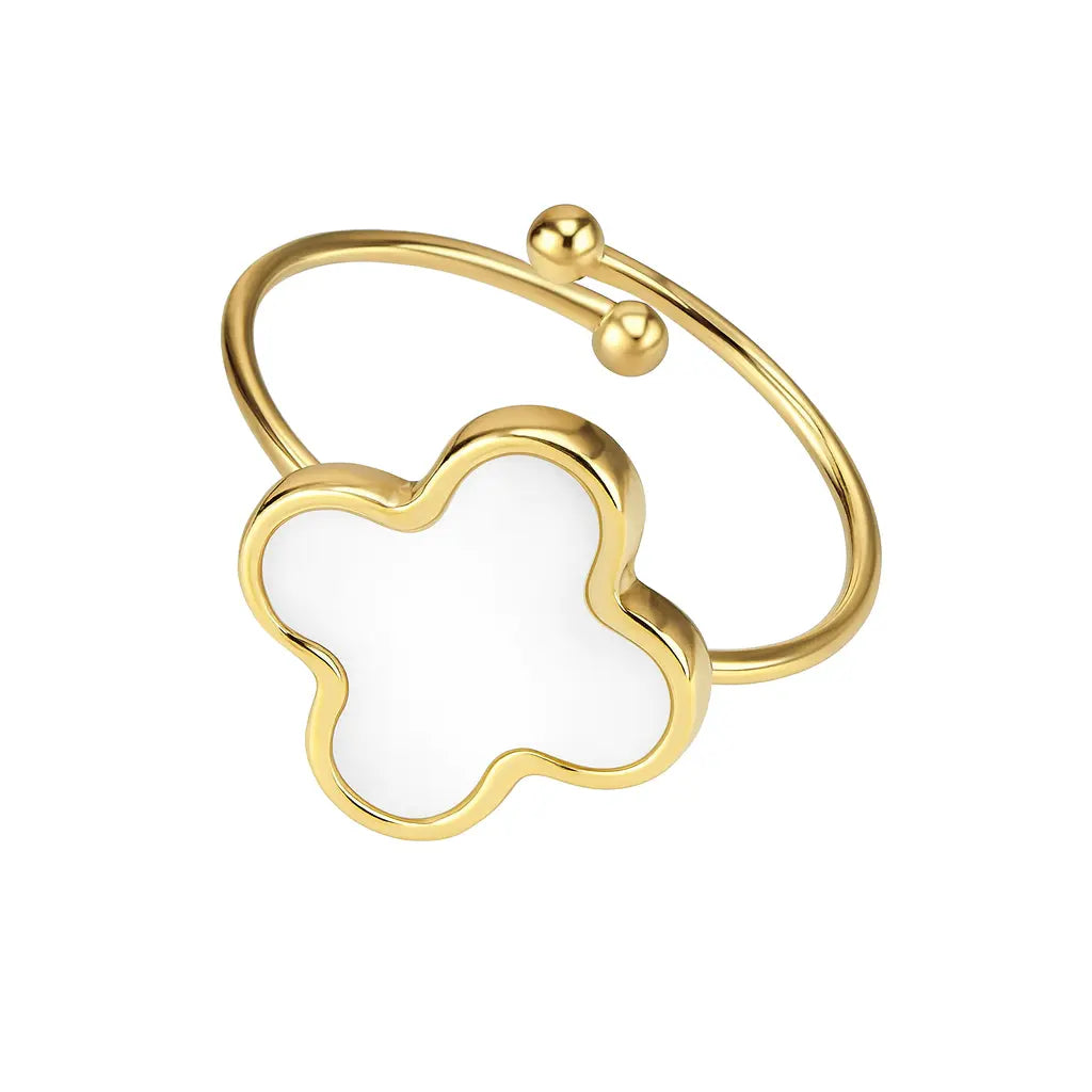 Bague Trèfle Éclat Doré Harmony & Senteur
