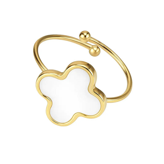 Bague Trèfle Éclat Doré Harmony & Senteur