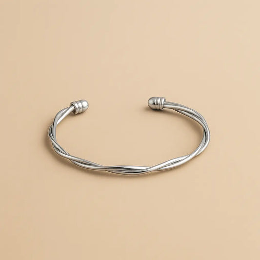 Bracelet Éline – Jonc torsadé doré ou argenté - Harmony & Senteur