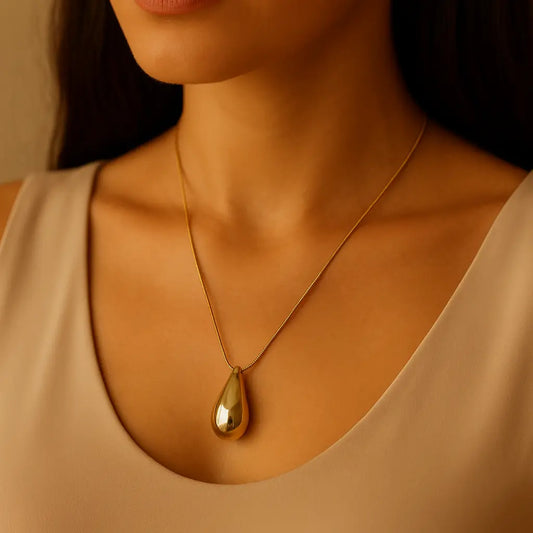 Collier Goutte d'éclat  –doré ou argenté Harmony & Senteur