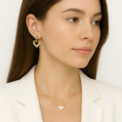 Collier coeur Doux Lien-BIjou en acier inoxydable doré Harmony & Senteur