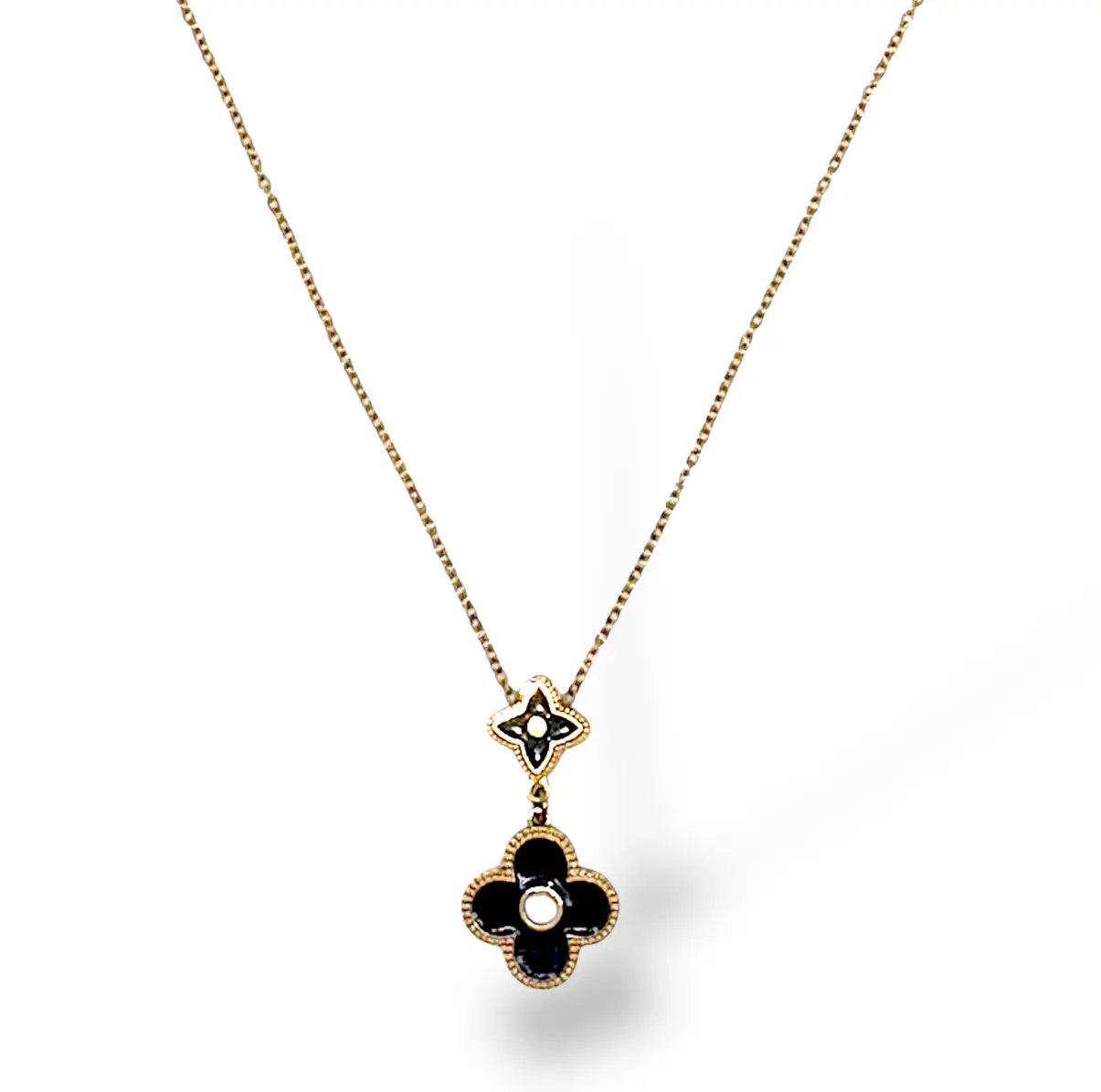 Collier trèfle Jade