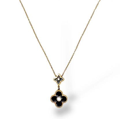 Collier trèfle Jade