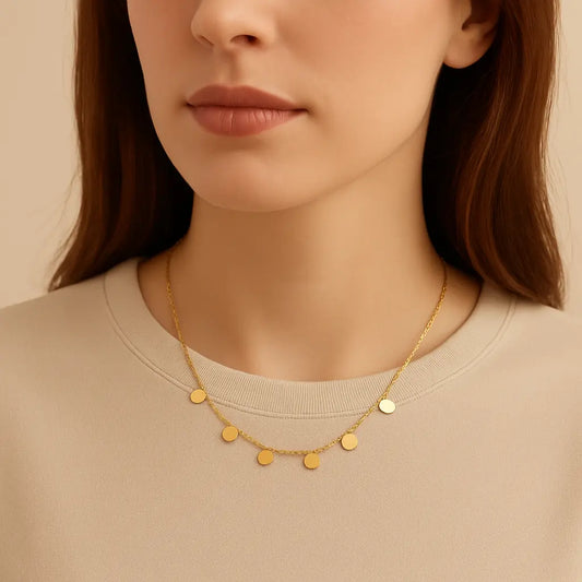 Collier Luna – doré, minimaliste - Harmony & Senteur