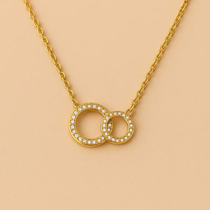 Collier Étreinte Éternelle – doré, cristaux - Harmony & Senteur