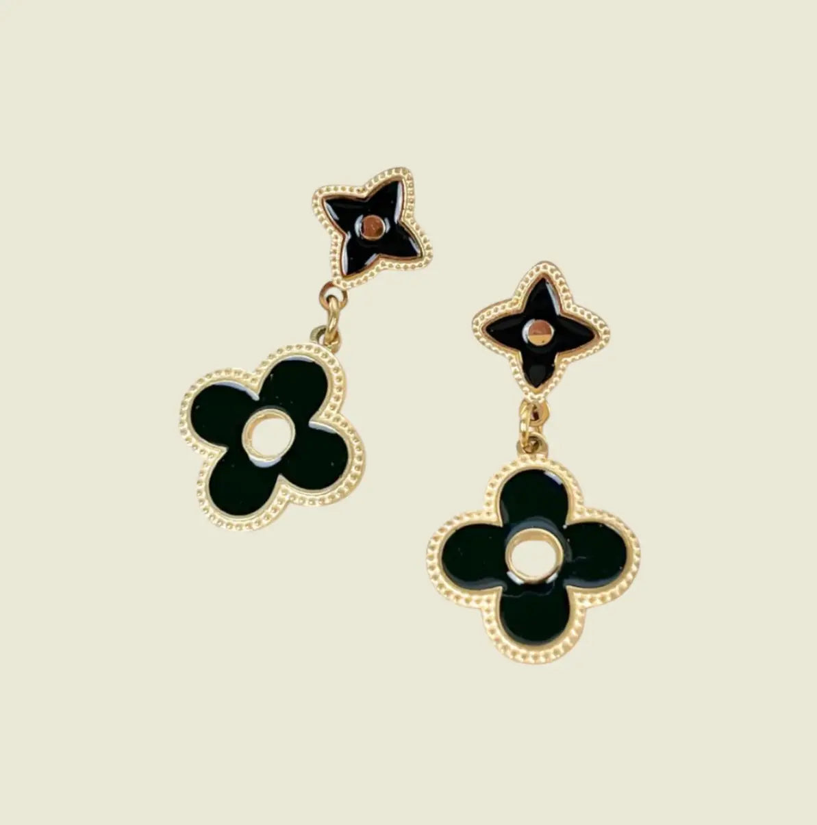 Boucles d'oreilles  Trèfle Jade – nacre Harmony & Senteur