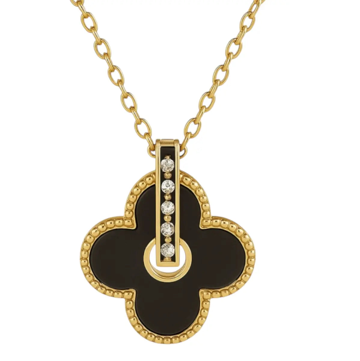Collier Trèfle Éclat – doré, nacre blanc ou noir Harmony & Senteur