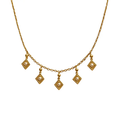 Collier Bali – Doré, cristaux blancs Harmony & Senteur