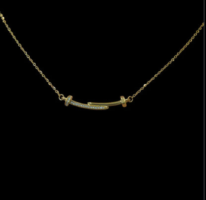 Collier Ava – doré, pendentif rond - Harmony & Senteur