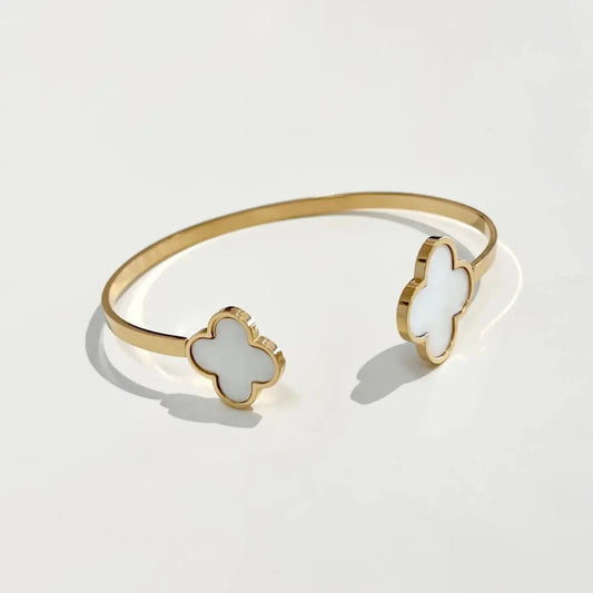 Bracelet Trèfle Jade - Jonc - Harmony & Senteur