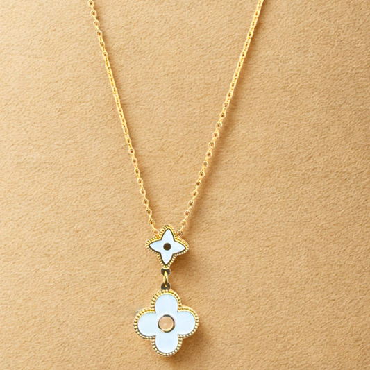 Collier trèfle Jade