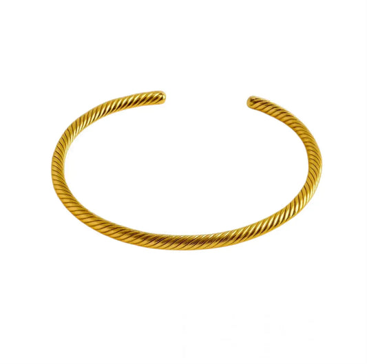 Bracelet Mirô – Doré, rainuré Harmony & Senteur