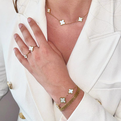 Collier Trèfle Éclat-Court (40-46cm)